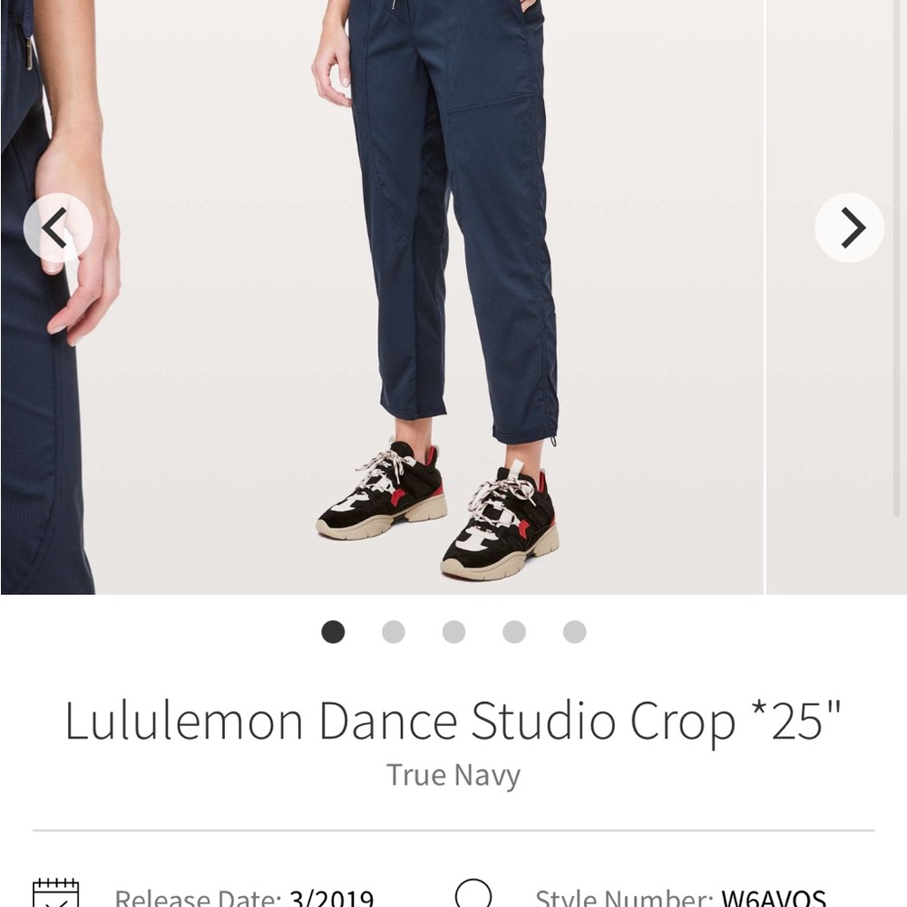 Lululemon Athletica True Navy Cropped Pants